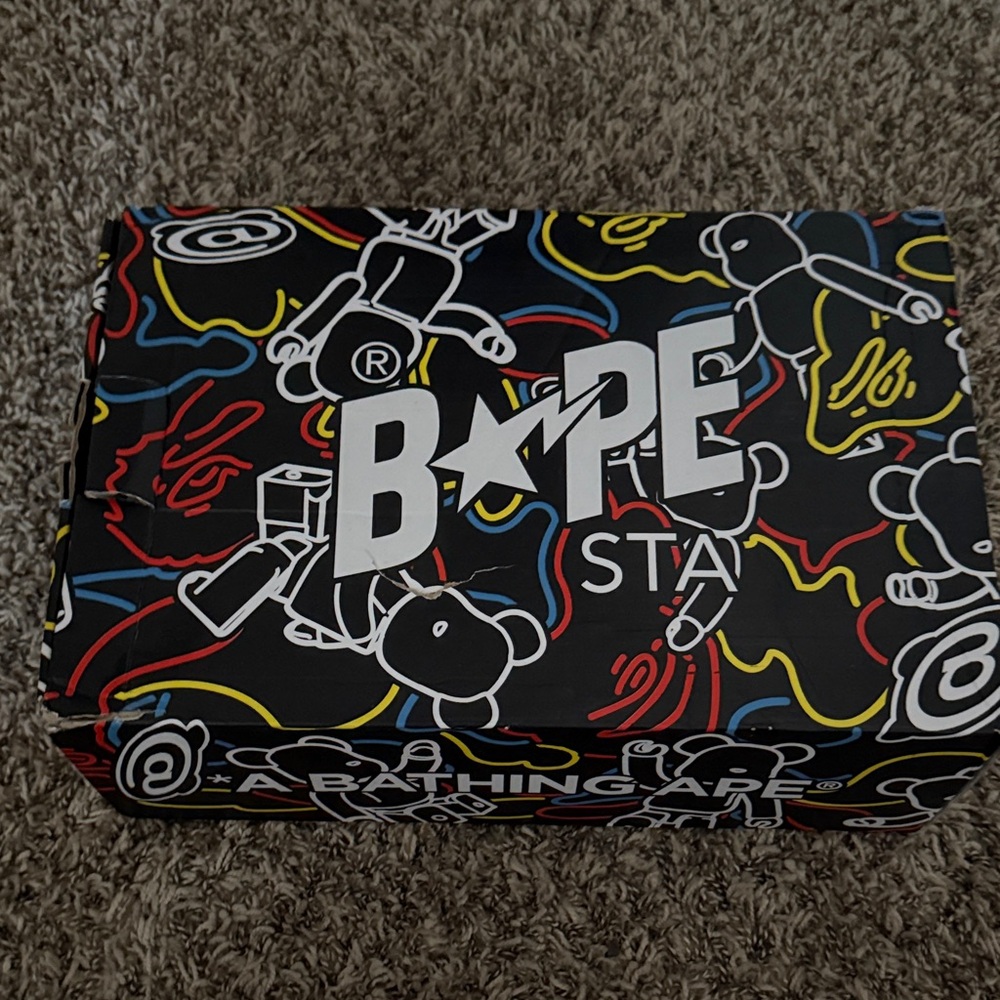 Bape Multicolor Graphic Shoes with shoe box
